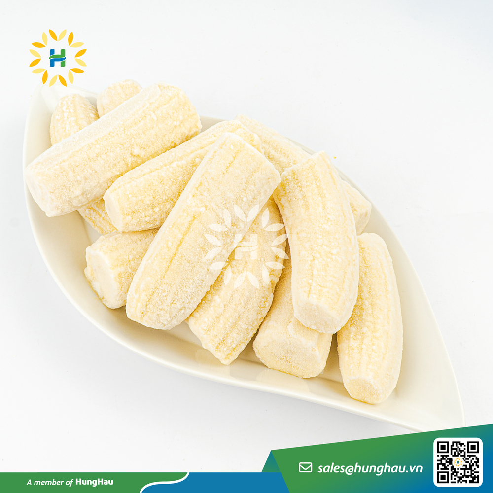 Chuối đông lạnh cắt đôi