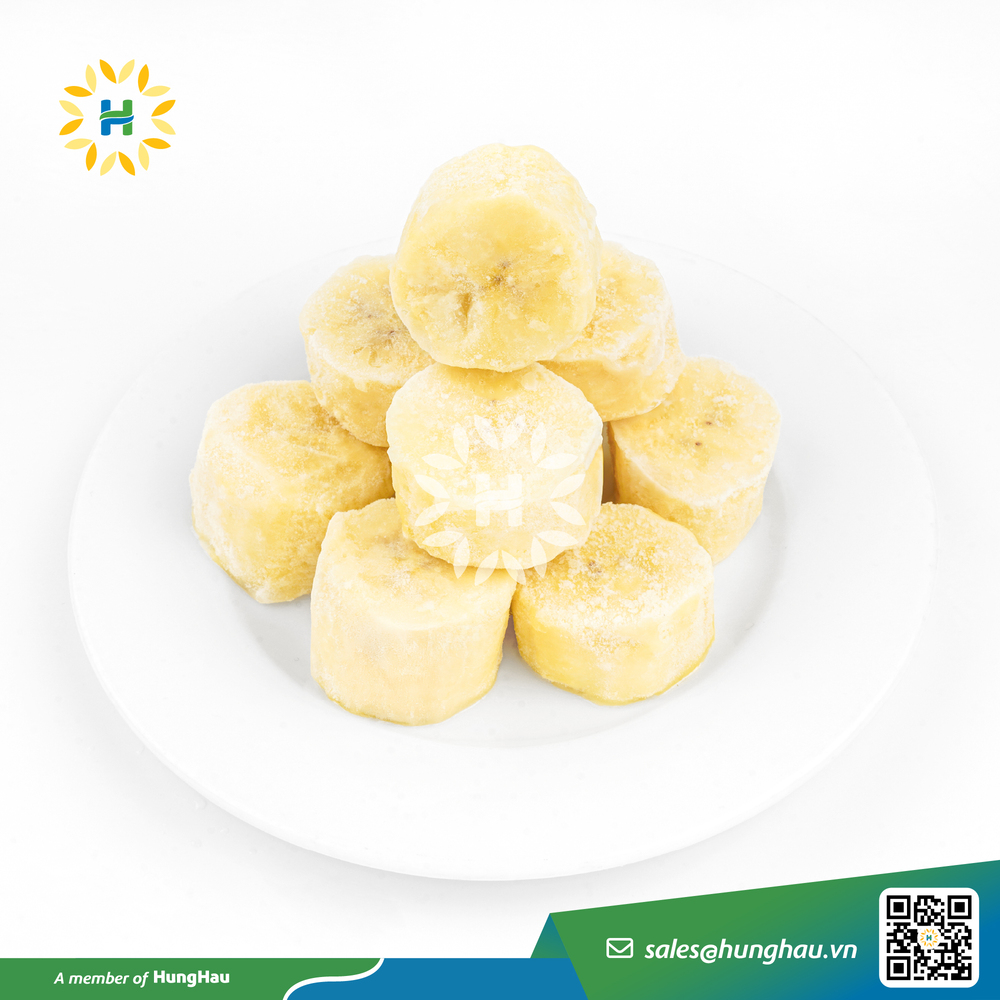 Chuối đông lạnh cắt dices