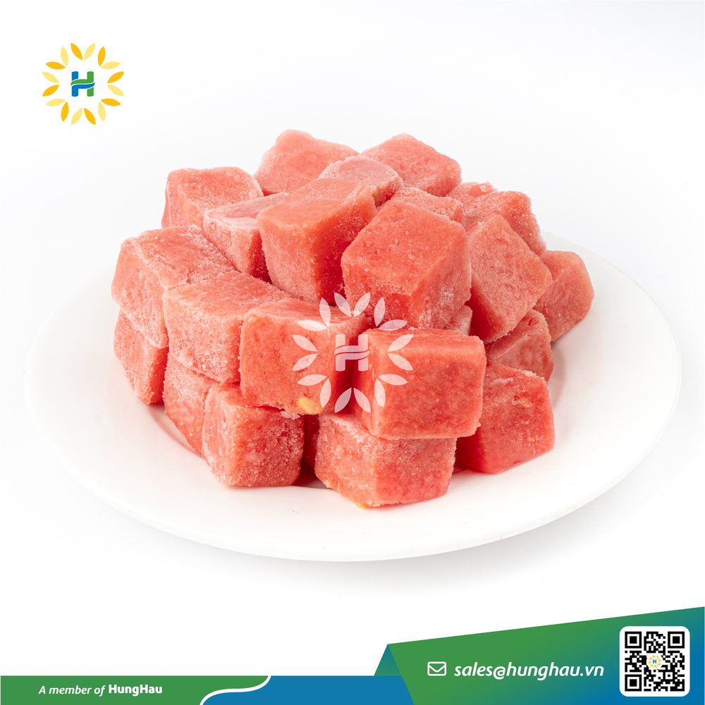 Dưa hấu đông lạnh cắt dices