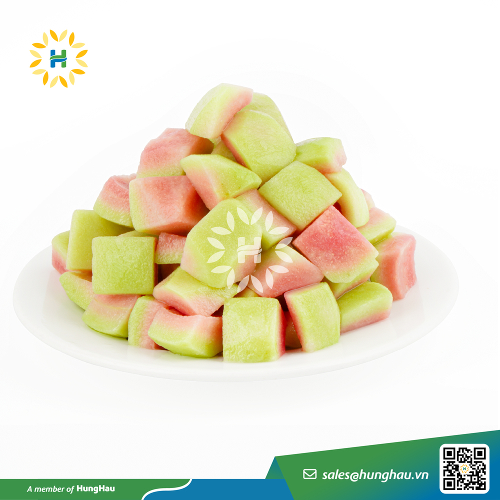 Ổi đông lạnh cắt dices cắt vỏ