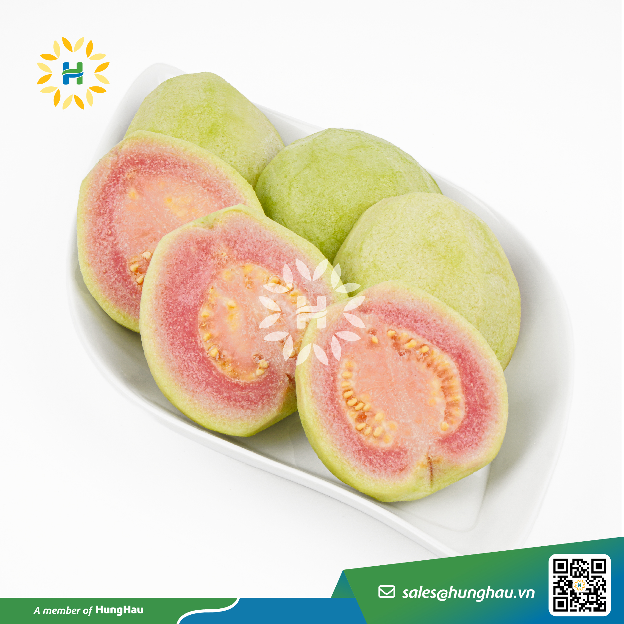 IQF Halved Red-fleshed Guava
