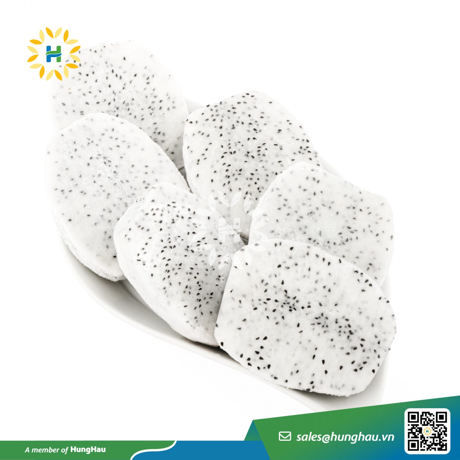 IQF Dragon White Fruit cut 1/4