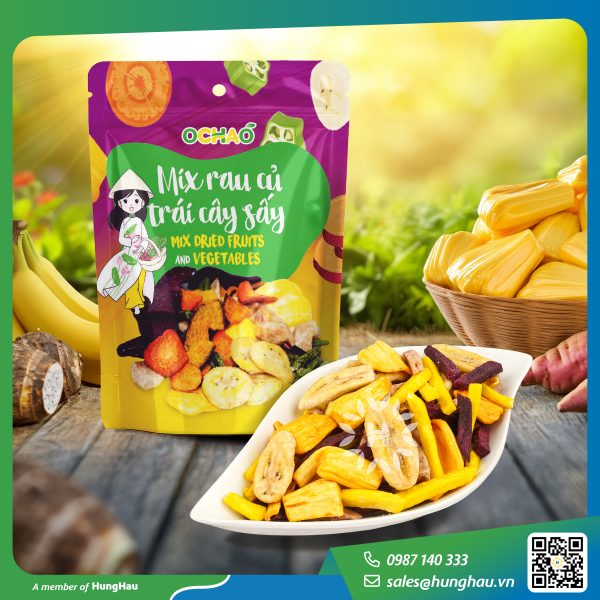 Mix rau củ trái cây sấy