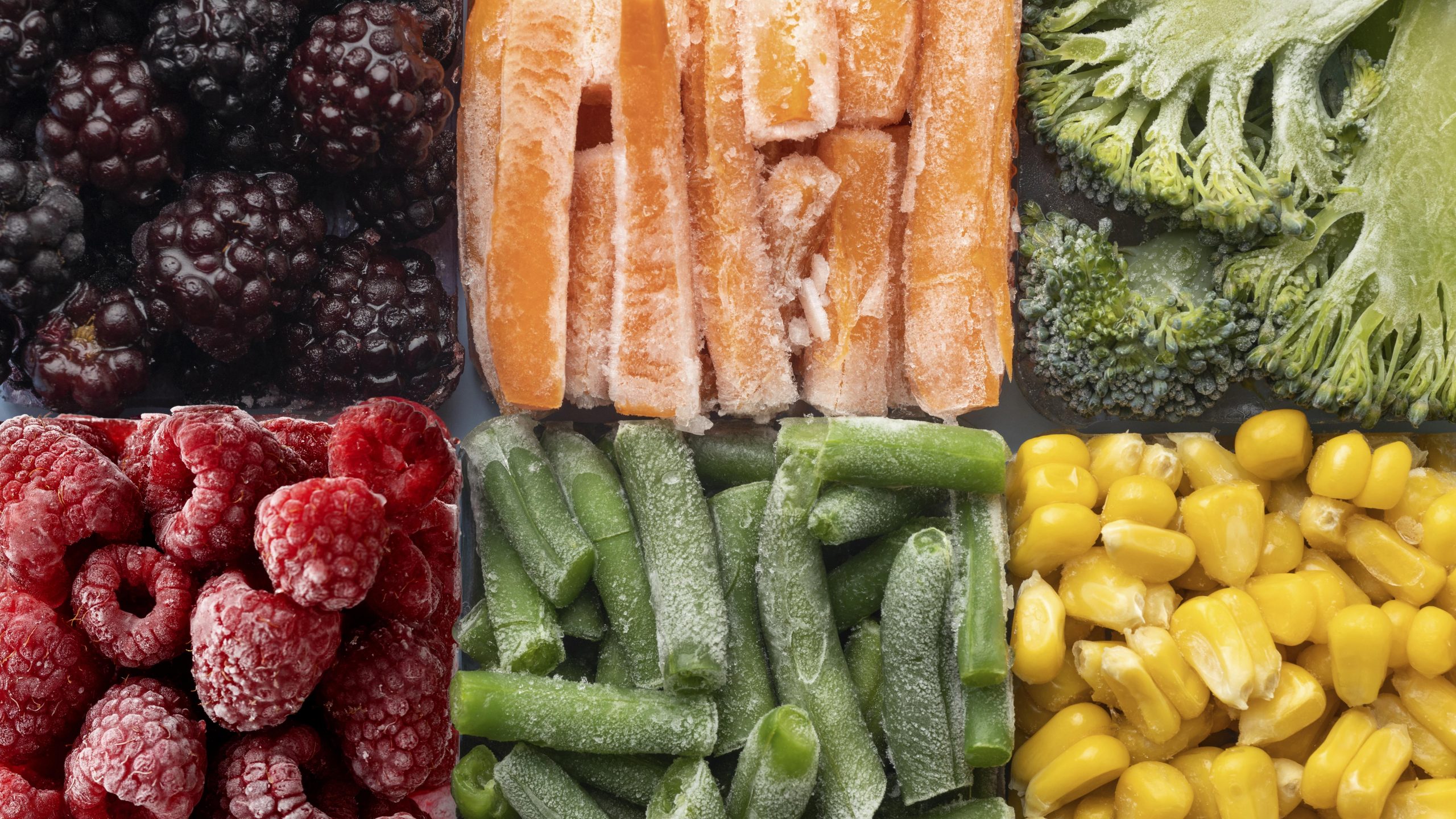 Frozen fruit USING a freezer