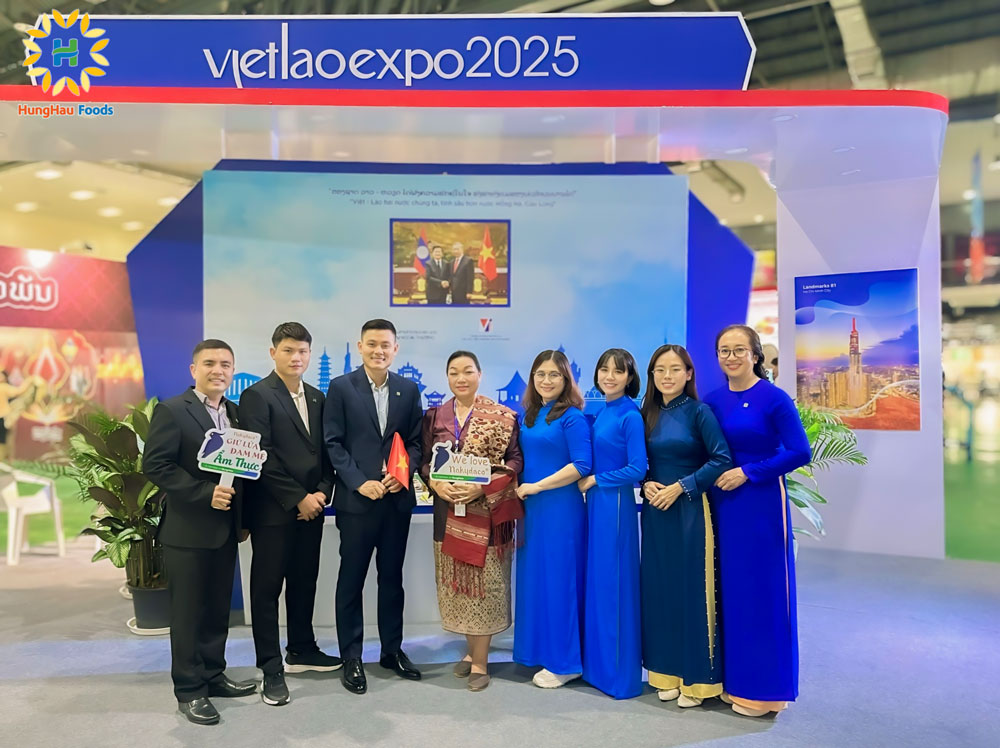 HungHau Foods góp mặt tại Hội chợ Thương mại Việt Lào (VIETLAO EXPORT 2025).