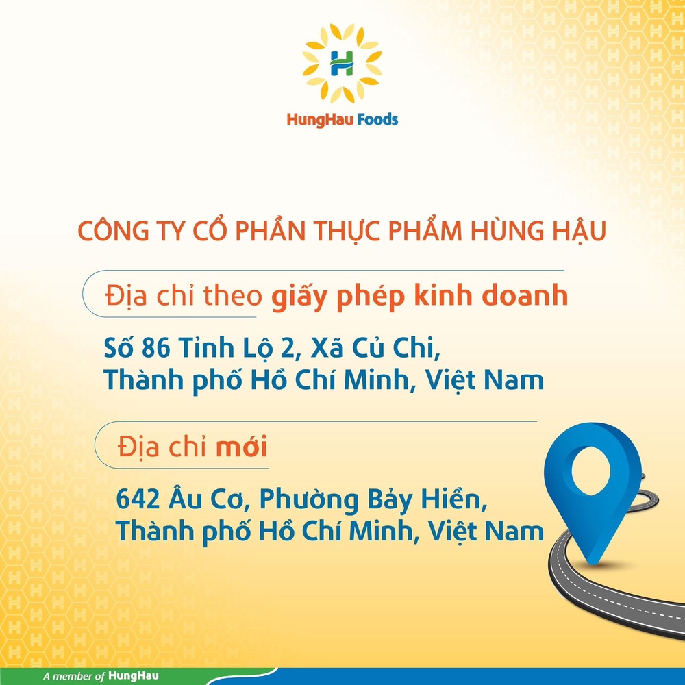 HÙNG HẬU FOODS chính thức cập nhật địa chỉ mới