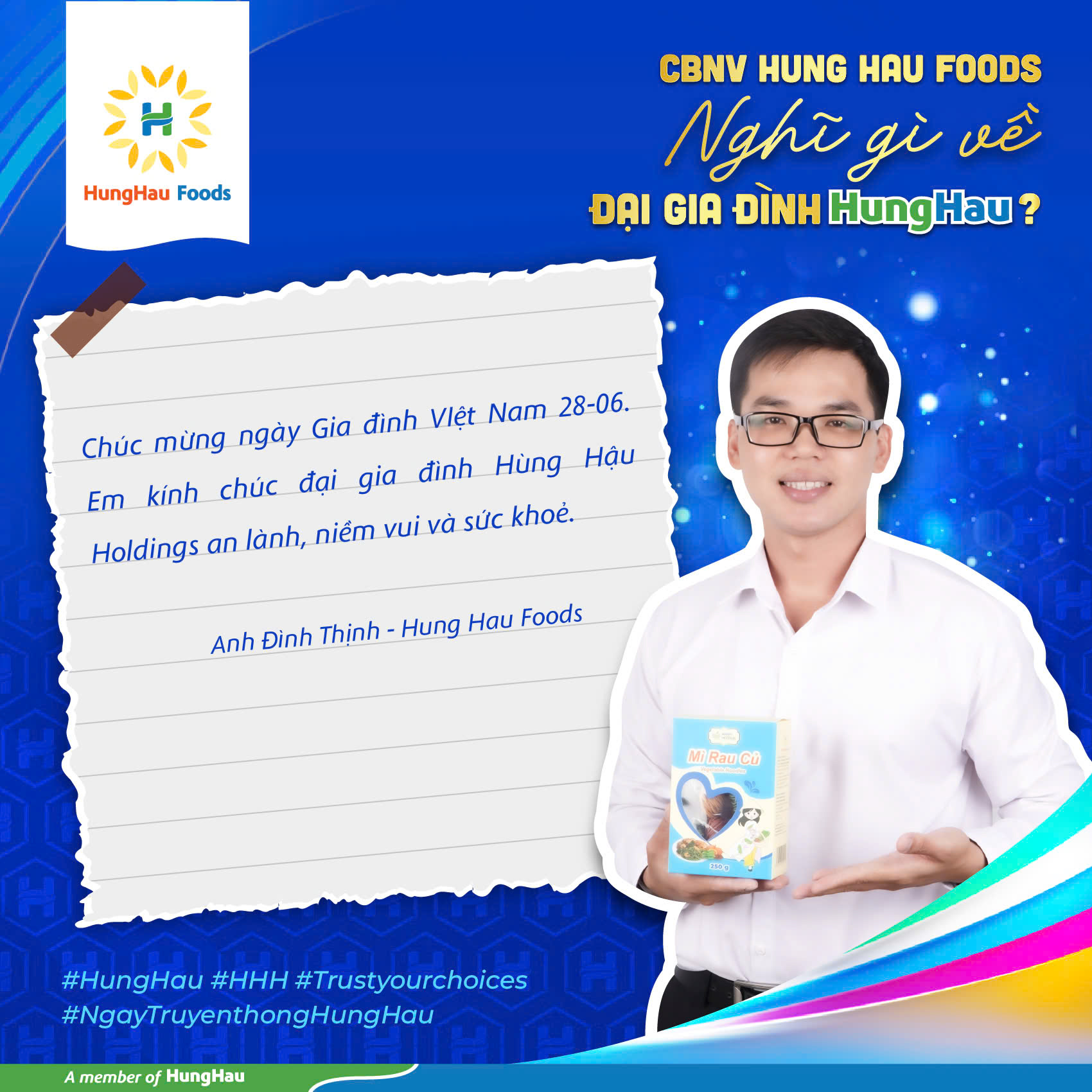 CBNV HÙNG HẬU FOODS cảm nghĩ gì về Đại gia đình HÙNG HẬU