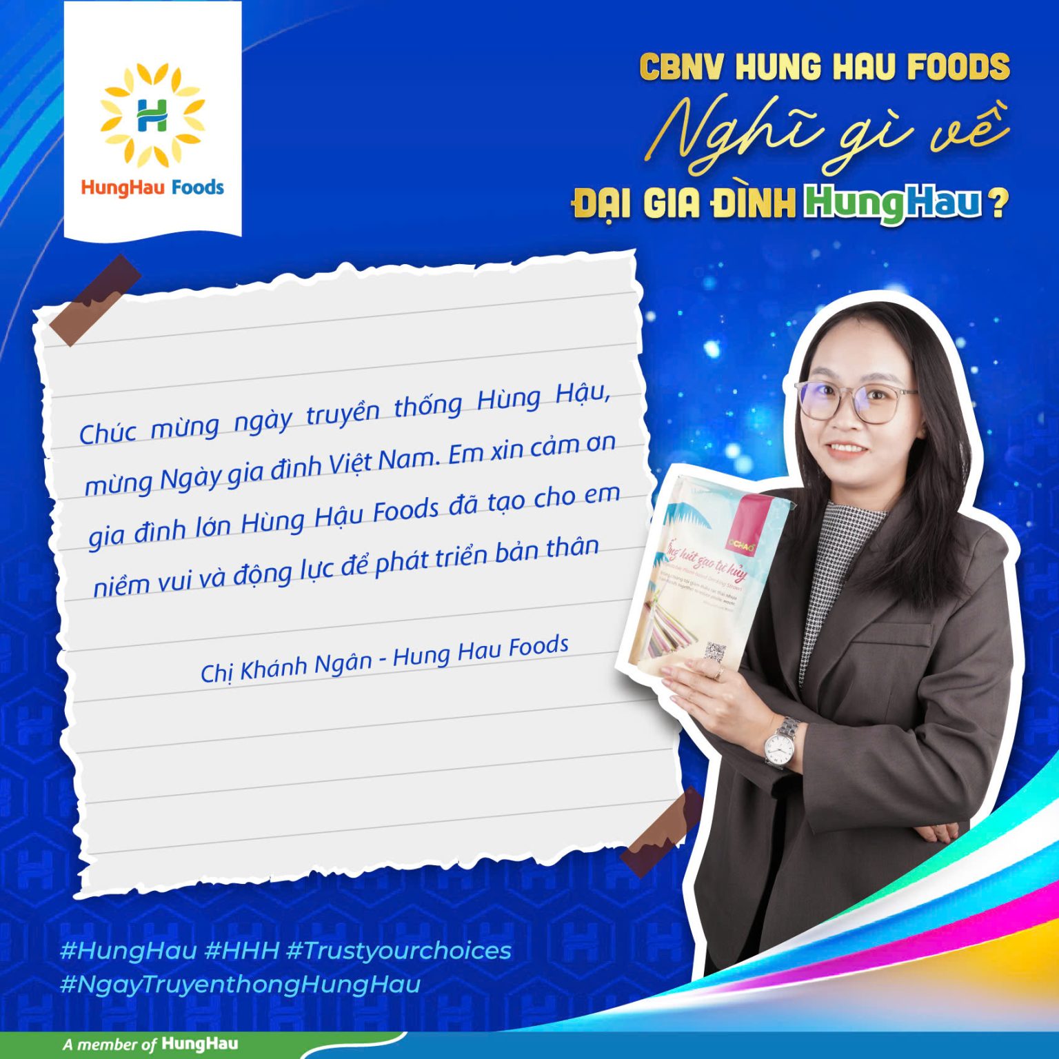 CBNV HÙNG HẬU FOODS cảm nghĩ gì về Đại gia đình HÙNG HẬU