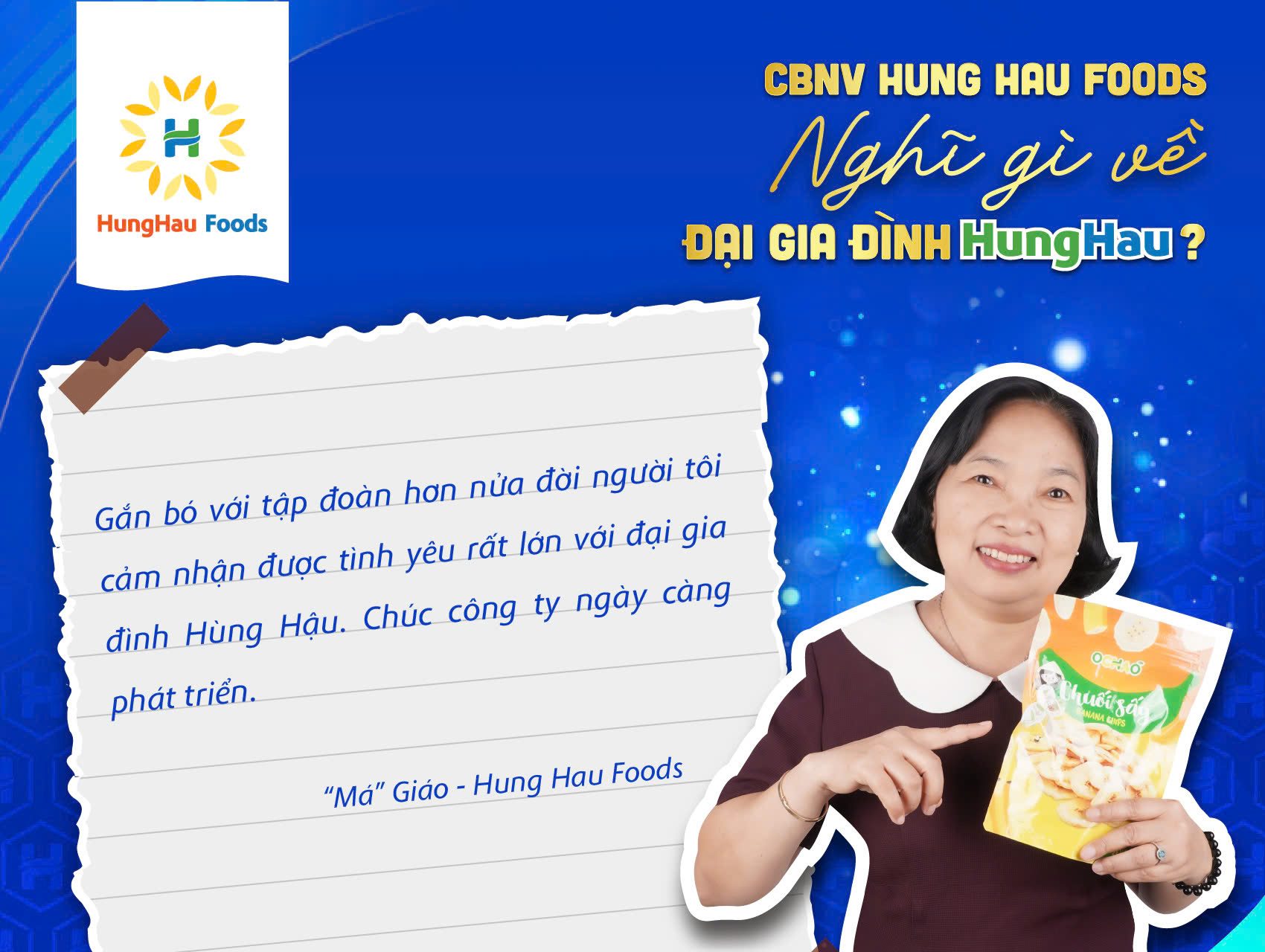 CBNV HÙNG HẬU FOODS cảm nghĩ gì về Đại gia đình HÙNG HẬU