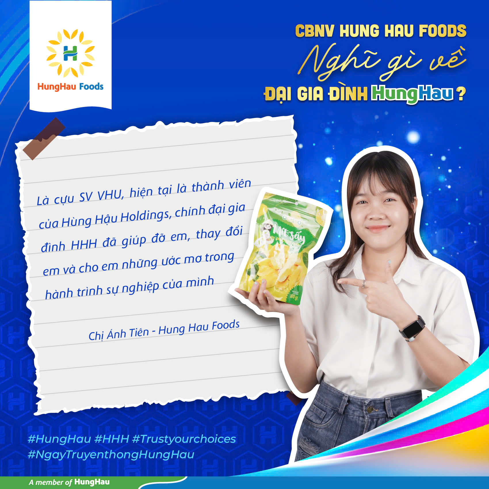 CBNV HÙNG HẬU FOODS cảm nghĩ gì về Đại gia đình HÙNG HẬU