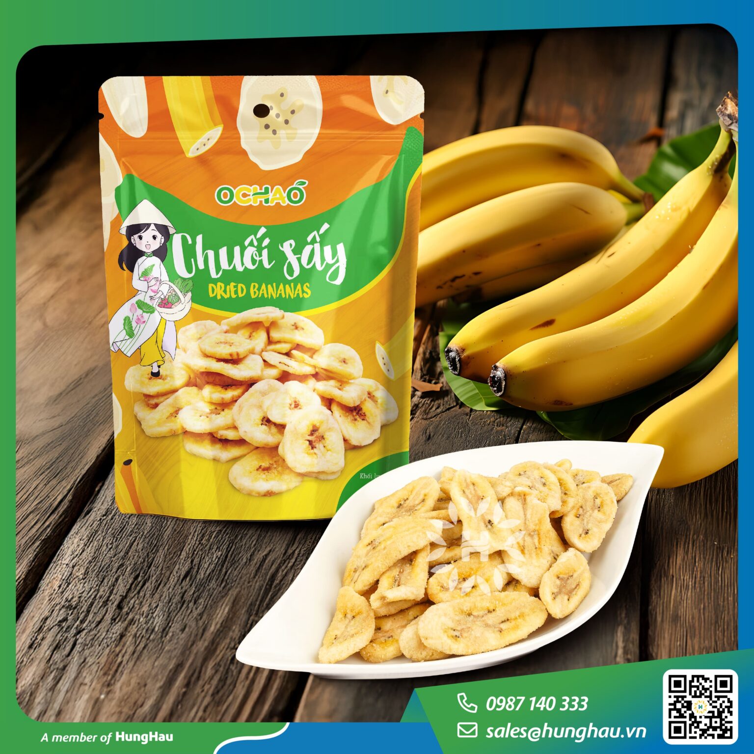 Chuối sấy HungHau Foods