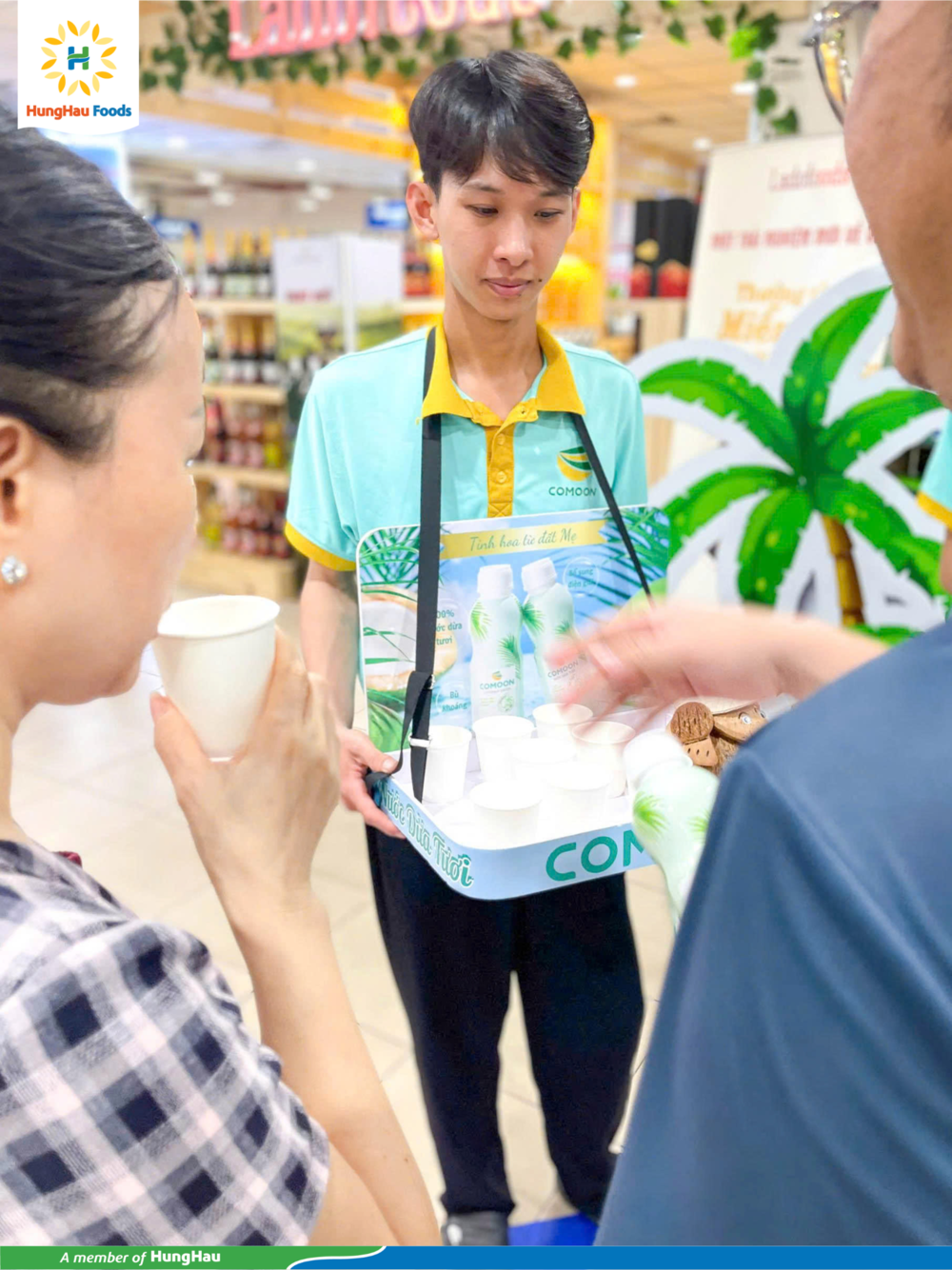 TTS sampling nước dừa Comoon tại Co.op Mart Phú Thọ