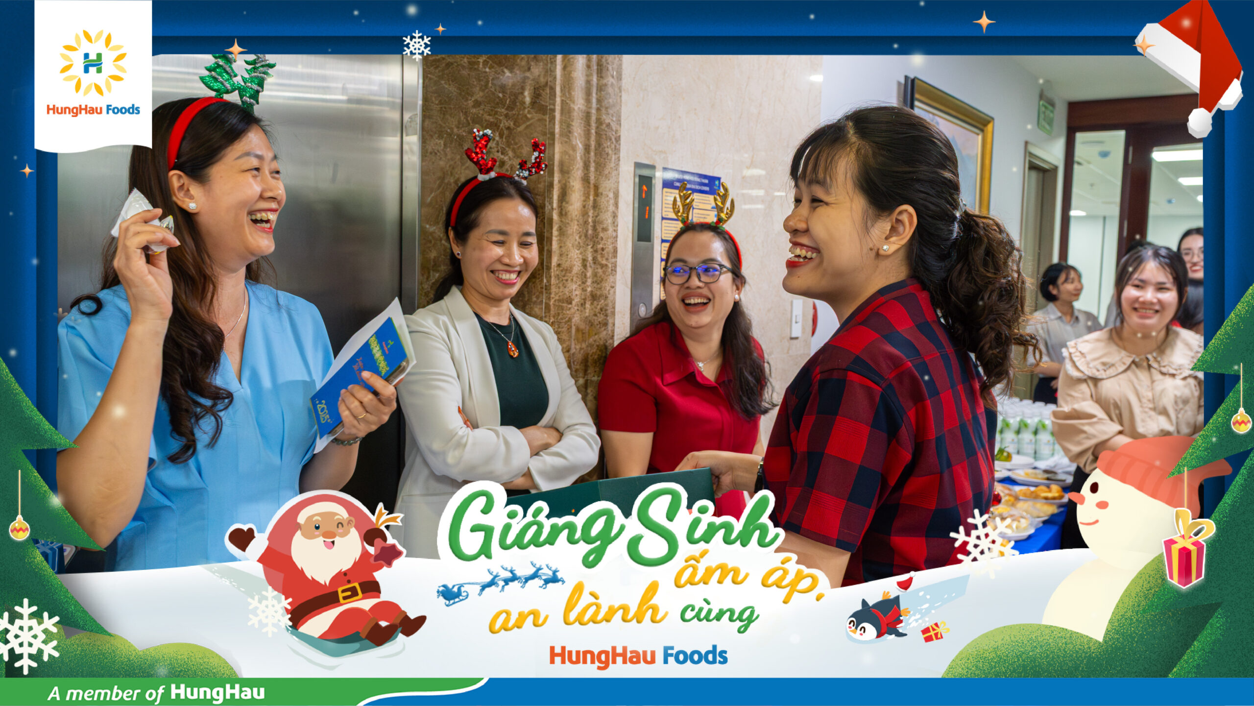Toàn thể CB-CNV HungHau Foods tham gia sự kiện Giáng sinh 2025.