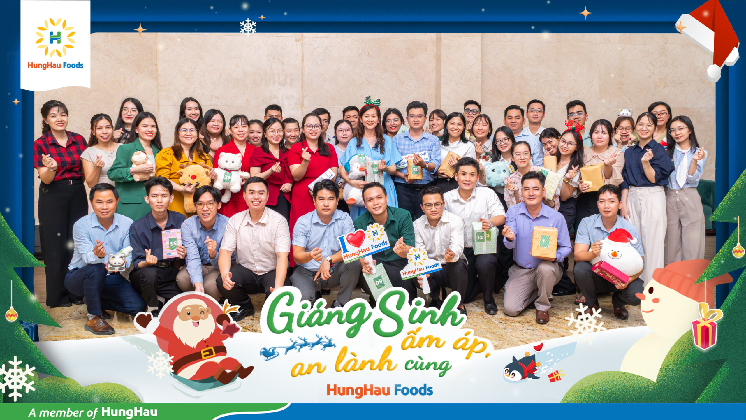 Toàn thể CB-CNV HungHau Foods tham gia sự kiện Giáng sinh 2025.