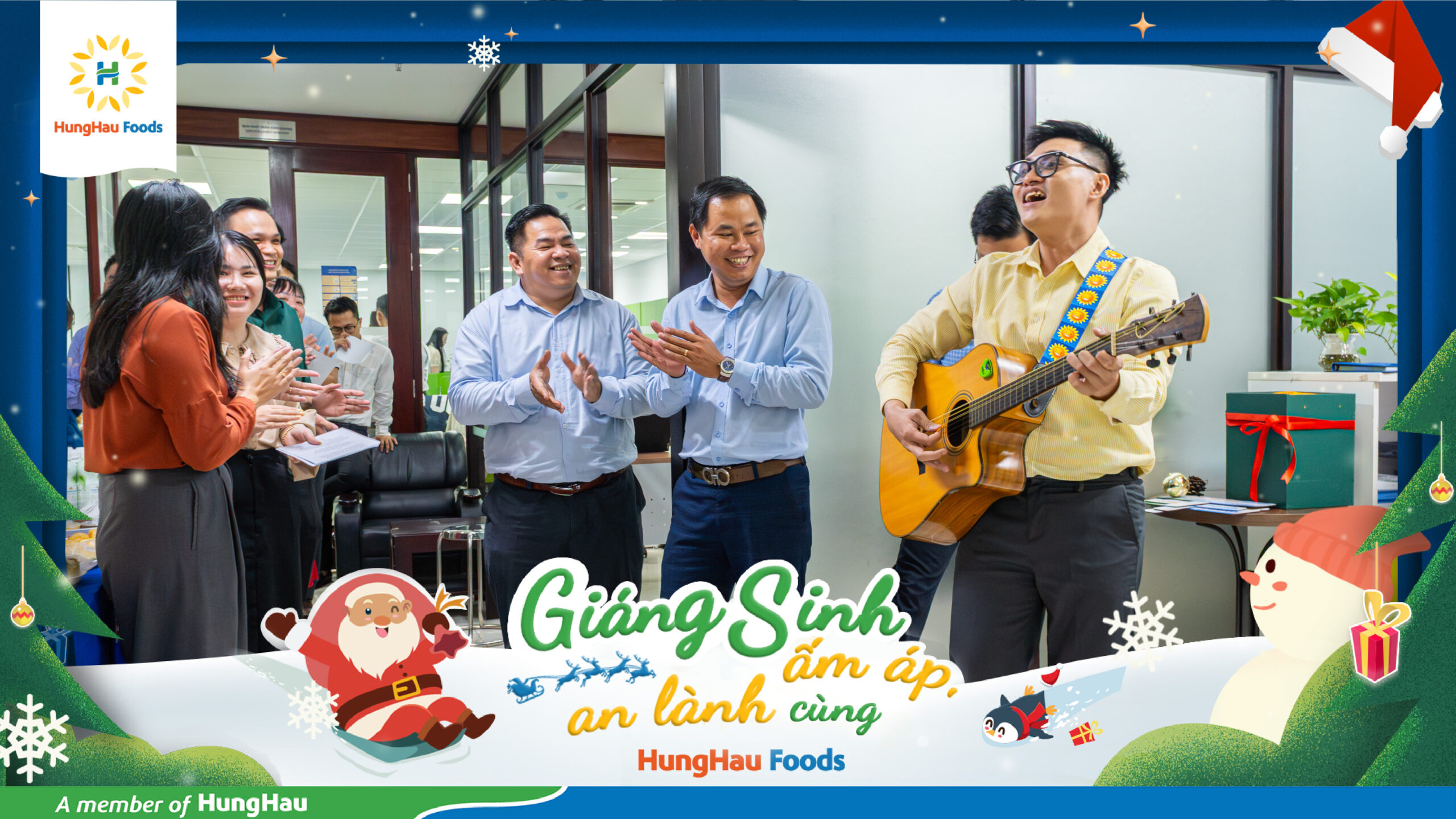 Toàn thể CB-CNV HungHau Foods tham gia sự kiện Giáng sinh 2025.