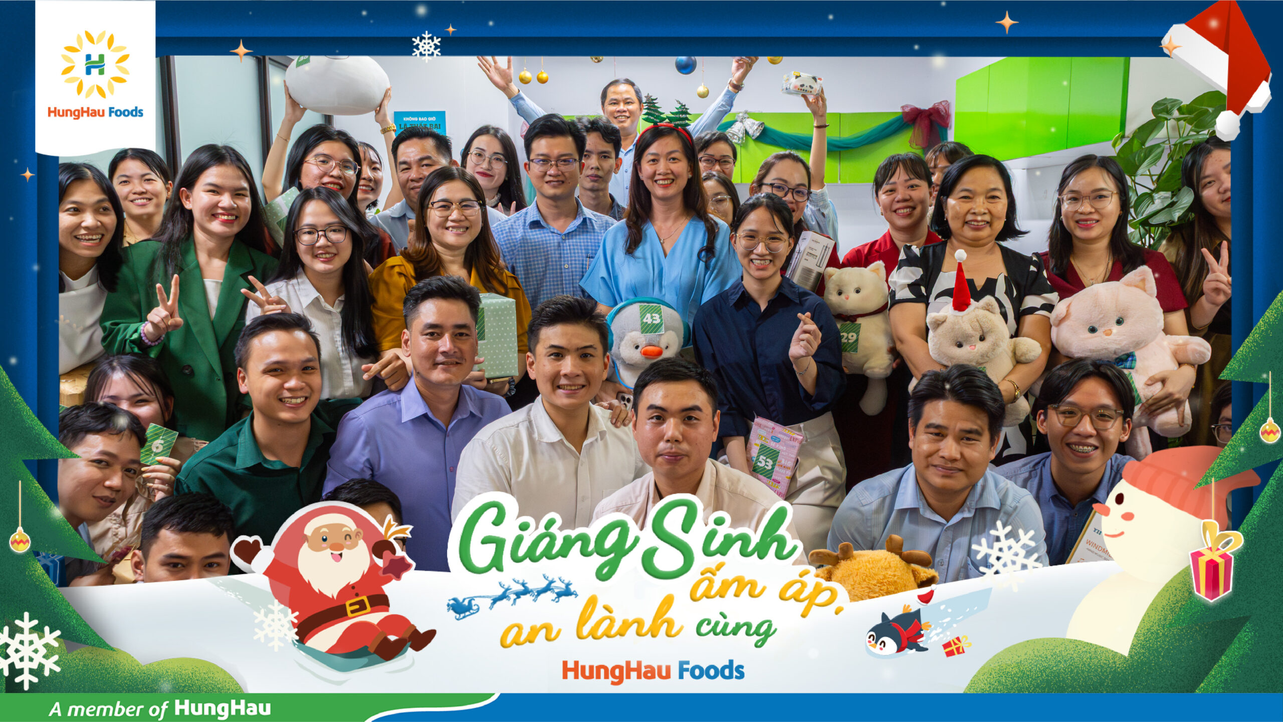 Toàn thể CB-CNV HungHau Foods tham gia sự kiện Giáng sinh 2025.