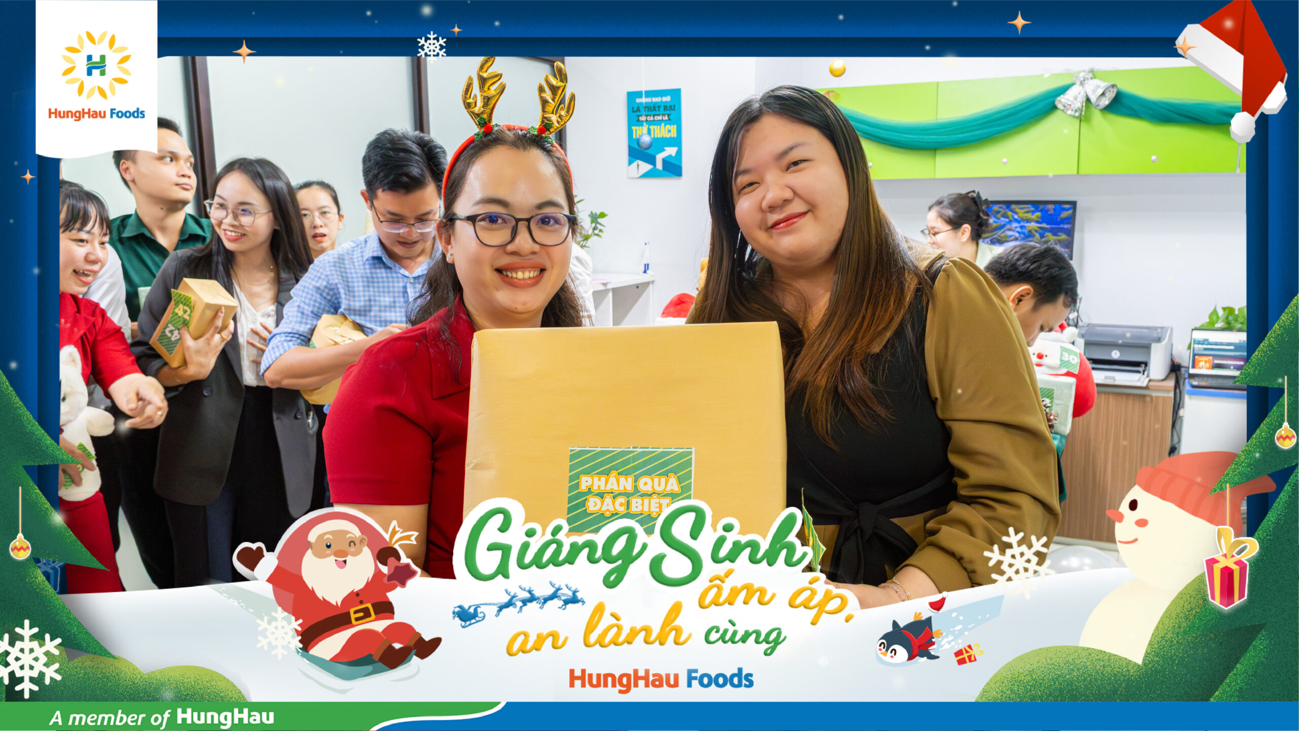 Toàn thể CB-CNV HungHau Foods tham gia sự kiện Giáng sinh 2025.