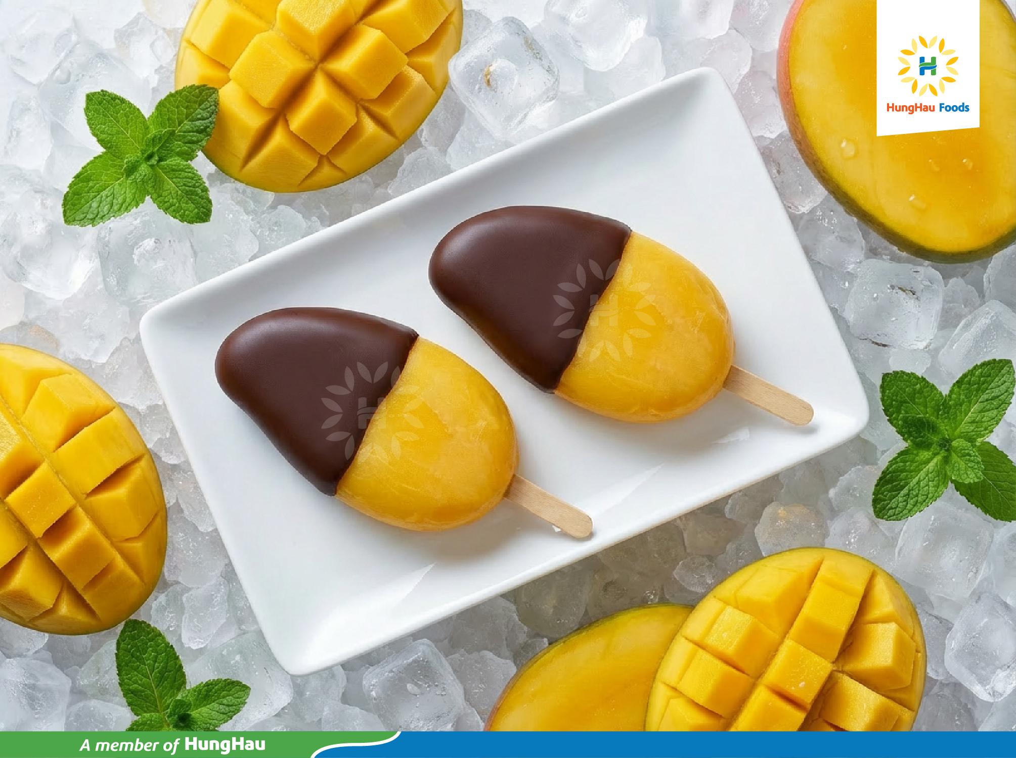 Xoài que nhúng socola đông lạnh HungHau Foods
