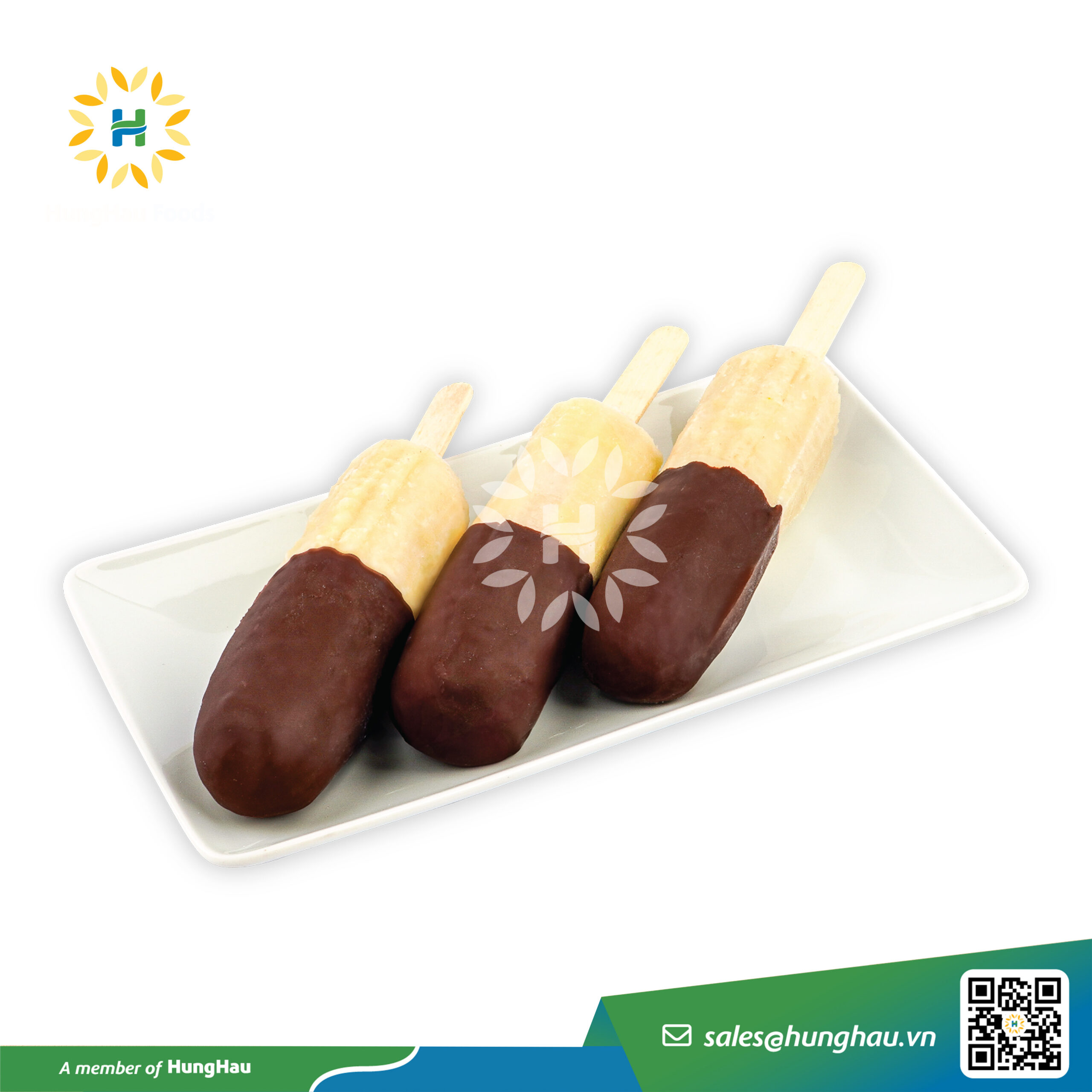 chuối que nhúng socola đông lạnh HungHau Foods