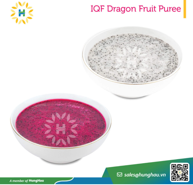 Puree thanh long trắng và ruột đỏ HungHau Foods