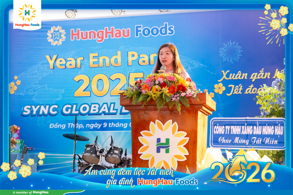 Bà Nguyễn Yến - Tổng Giám đốc HungHau Foods phát biểu tại sự kiện